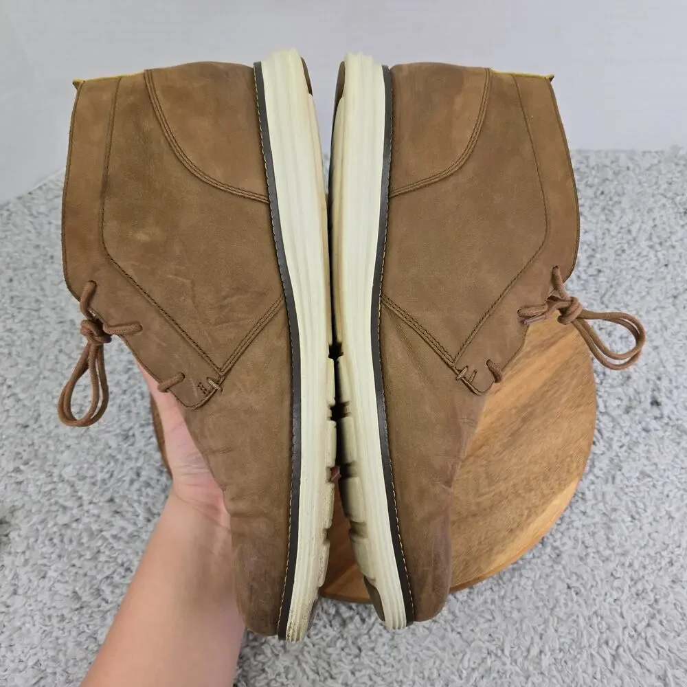 Cole Haan Mens 12M OriginalGrand Brown Leather Casual Lifestyle Chukka Boots
